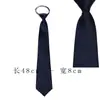 Gravata Borboleta Preta para Mulheres com Zíper, Decoração de Camisa Preguiçosa Sem Nó, Estilo JK Japonês, Longa e Curta, Estilo Universitário, Amarrada à Mão por Estudantes, Masculina