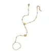 Nuevo Conjunto de Anillo y Pulsera Minimalista de Estilo Coreano con Incrustaciones de Perlas Florales, Lujo Ligero con un Toque de Alta Gama y Estilo Único
