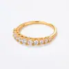[En Stock] Anillos de Joyería Europeos y Americanos, Exquisitos, Elegantes y de Alta Gama, Anillos Brillantes de Circonita Que No Se Desvanecen