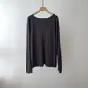 Camiseta para Mujer BORBOTIE 2026 Otoño/Invierno Nueva Mezcla de Cachemir y Lurex BC Top de Punto Hombros Descubiertos