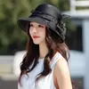 Chapéu de Pescador de Organza Respirável para Primavera e Verão Florido Estilo Coreano Novo Chapéu de Pescador com Proteção Solar Versátil e na Moda para Mulheres