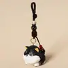 Llavero Colgante de Madera Tallada a Mano de un Shiba Inu Gordito, Decoración Linda y Curativa para Mochila para Hombres y Mujeres, Regalo para Amigos