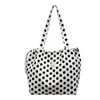 Bolso Tote de Lunares Bolso de Hombro Moda Ins Estilo Perezoso Bolso de Lona Bolso Tote de Compras Bolso de Hombro para Estudiante Femenino
