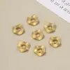 Cuentas Espaciadoras de Hoja de Loto Ondulada Rellenas de Oro de 18 Quilates Hechas a Mano para Pulseras, Colgantes y Collares de Nicho para Hombres y Mujeres al por Mayor
