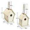 Venta Directa de Fábrica Juego de 2 Piezas de Casa para Pájaros de Madera Se Puede Pintar DIY Incluye Pinceles Adecuado para Niños de 4 a 8 Años