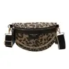 Bolso de pecho estampado de leopardo bolso de hombro para mujer nuevo retro moda a cuadros bolso diagonal para cintura textura bolso de mujer fabricantes al por mayor