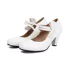 Zapatos Dulces con Lazo Comercio Exterior Tallas Grandes Zapatos de Mujer Talla 40-48 Talla Pequeña Talla 33 Tacones Gruesos Zapatos Mary Jane