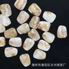 22*29mm Piezas Trapezoidales Facetadas de Concha Bicolor Pulsera DIY Cadena de Teléfono Adornos Colgantes para Coche Accesorios de Cuentas Venta al por Mayor