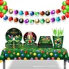 Mm205 Sinuca Sinuca Esportes Bola Festa de Aniversário Tema Louça Para 8 Pessoas Conjunto de 4 Peças Prato de Papel Copo de Papel