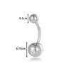 Novo Modelo Henson de Piercing de Umbigo Totalmente em Aço Inoxidável com Rosca Interna, Simples Bola Redonda de Pérola Ornamento de Umbigo Joia de Body Piercing