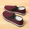 Nuevos Zapatos de Tela Negra Old Beijing Elásticos de Primavera y Otoño para Hombres y Mujeres, Zapatos de Algodón Hechos a Mano sin Cordones, Absorbentes de Sudor y Transpirables