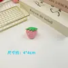 Peluche de dibujos animados piezas abiertas lindos accesorios de frutas sandía fresa aguacate zanahoria materiales semiacabados para accesorios para el cabello