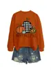 Amazon eBay Estação Independente Moda Casual Feminina FELIZ OUTONO AÍ GALERA Hoodie Estampa de Leopardo Abóbora Outono Inverno