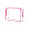 Bolsa de Maquillaje de PVC Personalizable Alta Transparencia Impermeable Neceser con Cremallera Bolsa de Empaque Portátil de Viaje Neceser Multifuncional