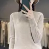 Tejido cuello redondo agujereado Diamante simple color liso Andy terciopelo adelgazante para ir al trabajo primavera nuevo mujer coreano jersey