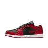 Zapatillas Putian AJ1 transfronterizas, zapatillas deportivas unisex de alta calidad en negro y rojo de caña baja para estudiantes, zapatillas casuales versátiles y duraderas