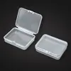 Mini Caja de Plástico Transparente de PP, Caja Universal de Empaque para Material de Producto Pequeño, Caja Plana Rectangular, Caja de Almacenamiento para Tarjetas y Cuentas