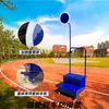 Bloque de salida grueso antideslizante móvil de cuatro ruedas con pantalla de humo simple retráctil para equipo de árbitro de competiciones de atletismo escolar