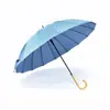 Estilo Ins Liso Cabo Longo Chuva ou Sol Pequeno Fresco 16 Ossos Adereço de Tiro Guarda-chuva à Prova de Vento e Chuva Elegante