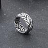 Anillo Tejido de Amor Joker de Moda Vintage Personalizado Chapado al Vacío Trenzado Retorcido Acero Inoxidable Anillo para Hombre
