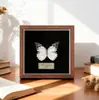 Especimen de Mariposa Real Colgante de Madera Estilo Nórdico Simple Moderno Regalo de Cumpleaños Marco de Fotos de Madera Simple