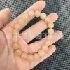 Nuevo Pulsera de Loto Rosa de Raíz de Loto de Jade Hetian para Hombres y Mujeres, Pulsera Naranja de Múltiples Círculos, Alternativa al Collar de Cuentas de Estilo Antiguo de Jade Hetian