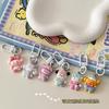 Llavero con diseño de panda pequeño de dibujos animados, bonito bolso de mano para estudiante, bolso de regalo colgante, accesorios creativos, regalo de joyería para niños.