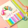 Conjunto de Fitas Washi Coloridas Fluorescentes Baifu, Materiais para Diário, Adesivos Decorativos de Cor Sólida Estilo Ins 15mm