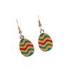 Pendientes con forma de huevo de Pascua transfronterizo europeo y americano, con dibujos animados, bonitos y coloridos, de color macarrón, regalo navideño