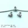 Pulsera Popular Hecha a Mano DIY Transfronteriza Serie Navideña Cuentas Espaciadoras de Agujero Grande Cuentas Sueltas Plata Antigua Muñeco de Nieve Cuentas de Agujero Grande