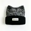 Gorro de punto para mujer de otoño e invierno, lindo y cálido, versátil, estilo coreano, adelgazante y protector de orejas