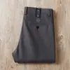 Estación Europea 2026 Otoño e Invierno Pantalones Rectos para Hombre, Algodón Elástico, Gris Oscuro Lavado, Original Nuevos Gruesos Pantalones Casual de Negocios
