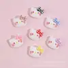 Acessórios de resina KT cat, borboleta xadrez multicolorido de macaron, case de celular DIY com cola de creme, chaveiro, tamancos