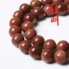 Cuentas Sueltas de Arena Dorada Roja al por Mayor, Cuentas Redondas de Piedra Arena Dorada para Manualidades con Cuentas, Accesorios de Joyería para Pulseras y Collares DIY al por Mayor