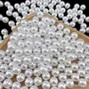 Destaque ABS perolado não poroso branco arroz branco puro contas para unhas contas bolha plásticas caixa de armazenamento pesagem contas soltas atacado