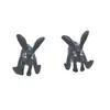 Moda Nuevos Pendientes de Aro Coreanos Estilo Harajuku Animales Tridimensionales Araña Negra Conejo Perforación Frontal y Trasera Pendientes Elegantes Personalizados