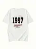 Camiseta Feminina Manga Curta Estampada Digitalmente Aliexpress Transfronteiriça Moda Verão Versátil Solta Gola Redonda Top