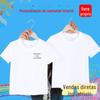 Camiseta Infantil Estampada Personalizada Logo Manga Curta Roupa de Classe Escola Primária Jardim de Infância Algodão Puro Camisa Publicitária Cultural Roupa de Formatura diy
