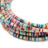 Hoja de cerámica blanda de 3/4/5/6 mm cuentas de cuentas accesorios para pulsera DIY espaciador junta material de cuenta plana