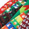 Gravata de mão estampada em poliéster e seda com tesouro de neve vermelho e verde de Natal para homens e mulheres transfronteiriços para uso diário