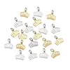 Aço Inoxidável Coroa de Borboleta em Forma de Coração Estrela de Cinco Pontas Pequeno Pingente Acessório Personalizado Simples Galvanizado a Vácuo Ouro 18K