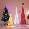 Arranjo de cena de torre de quatro cantos brilhante de arte em ferro de Natal transfronteiriço, enfeite de árvore de quatro cantos brilhante, decoração de pátio de hotel