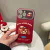 Funda Grande con Ventana Temática de Perro Adecuada para Funda de Teléfono Apple 17, Cachorro con Gorro Rojo iPhone 16 Anticaídas Suave, 13 Anticaídas