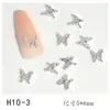 Nova Arte de Unhas Tendência Borboleta Acessórios Dourados Luxo Leve Tridimensional Versátil Laço Metal Folha de Ouro Decoração de Unhas