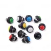 Interruptor de Pulsador Pequeño Redondo Impermeable Interruptor de Pulsador PBS-33B Sin Bloqueo Restablecimiento Automático 12mm Interruptor de Bocina