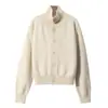 26 Outono Inverno Novo Cardigã de Lã Tricotado Macio com Gola Alta Feminino Versátil Fashionável Estilo Suéter Cardigã 488191