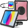 Capa Protetora para Apple Tablet iPad 10ª Geração 10.9 2022 Capa Anti-Queda de Cobertura Total nos Quatro Cantos com Suporte para Caneta e Alça de Pulso