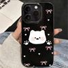 Cão branco piscando fofo para iPhone16/15promax capa de telefone Apple 14 desenho animado 13/12 Jelly Shell