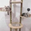 Peças de Montagem para Estrutura de Escalada de Gato Placa Instalação Interna Cama de Gato Cactus Portátil Acessórios Cápsula Espacial Placa de Madeira Furão