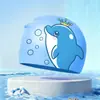 Toucas de Natação Infantis para Meninos e Meninas, Toucas de Natação de Silicone Que Não Apertam a Cabeça, Impermeáveis, Tamanho Grande, Toucas de Natação com Desenhos Animados Fofos Atacado